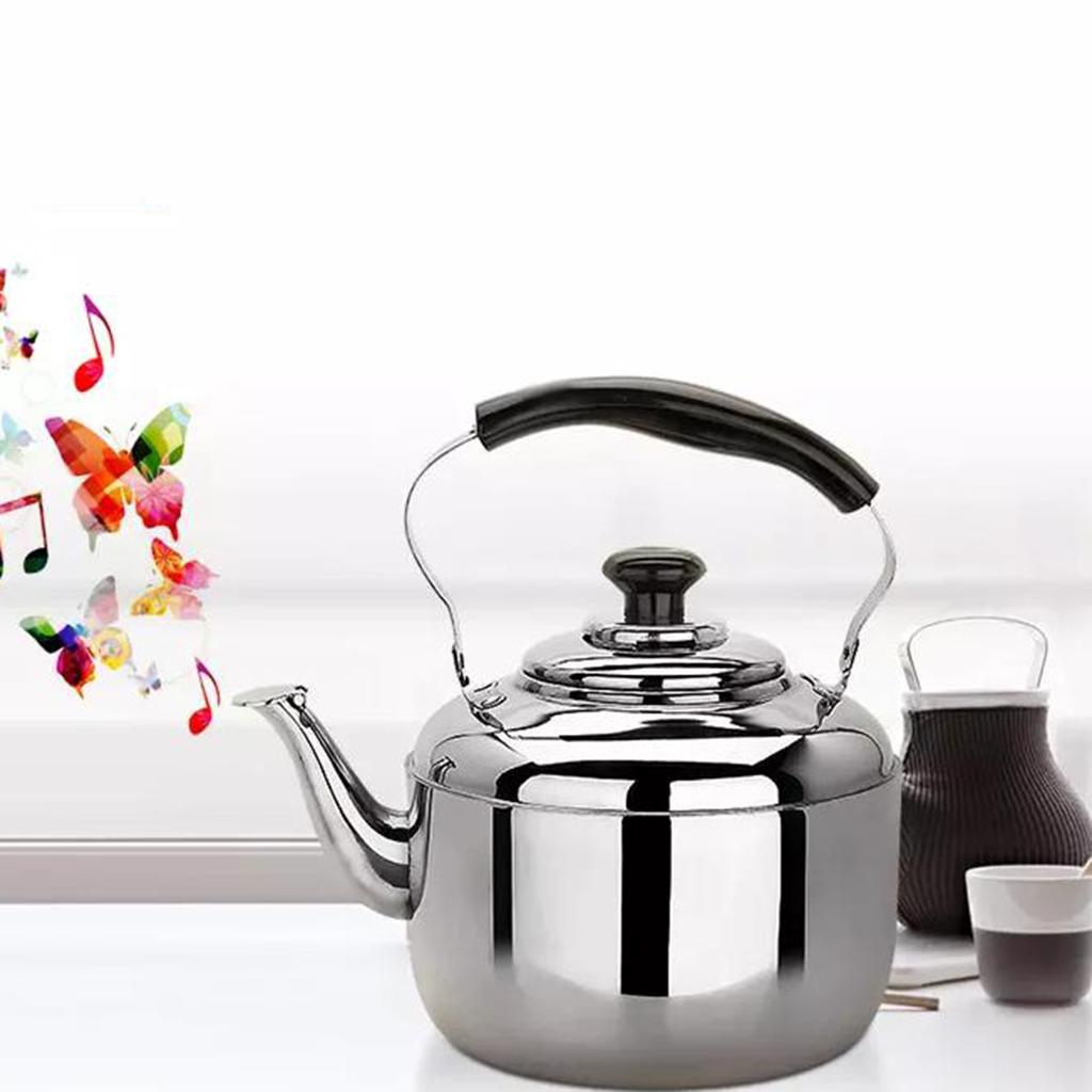 2x Stainless Steel Whistling Tea Kettle Coffee Kitchen Stovetop Induction 5L