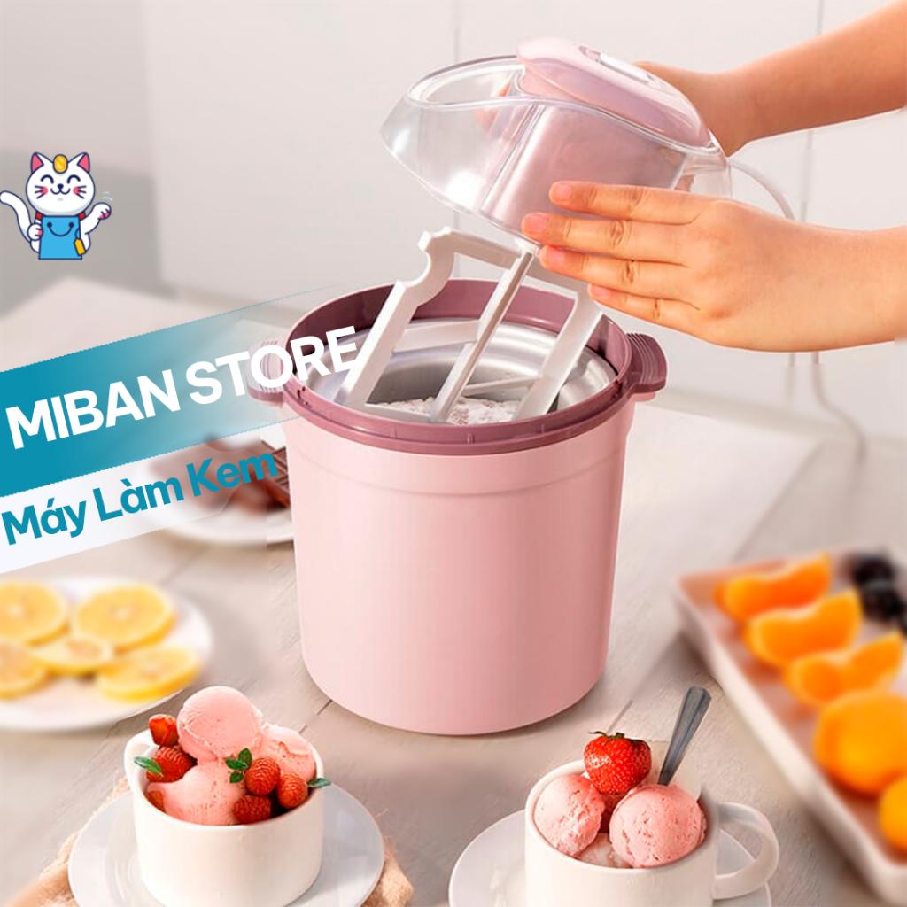 Máy Làm Kem Tại Nhà Cối Lớn 800ML ( Có Ảnh Và Video Làm Kem Tại Nhà )