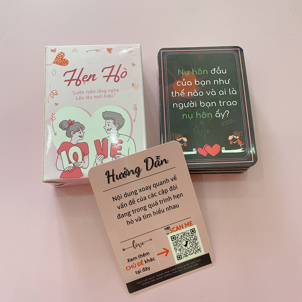 Bộ Bài Hẹn Hò Tình Yêu Drinking Game 59 Lá Dành Cho Các Cặp Đôi Đang Yêu Nhau Giúp Thấu Hiểu Người Ấy Của Bạn