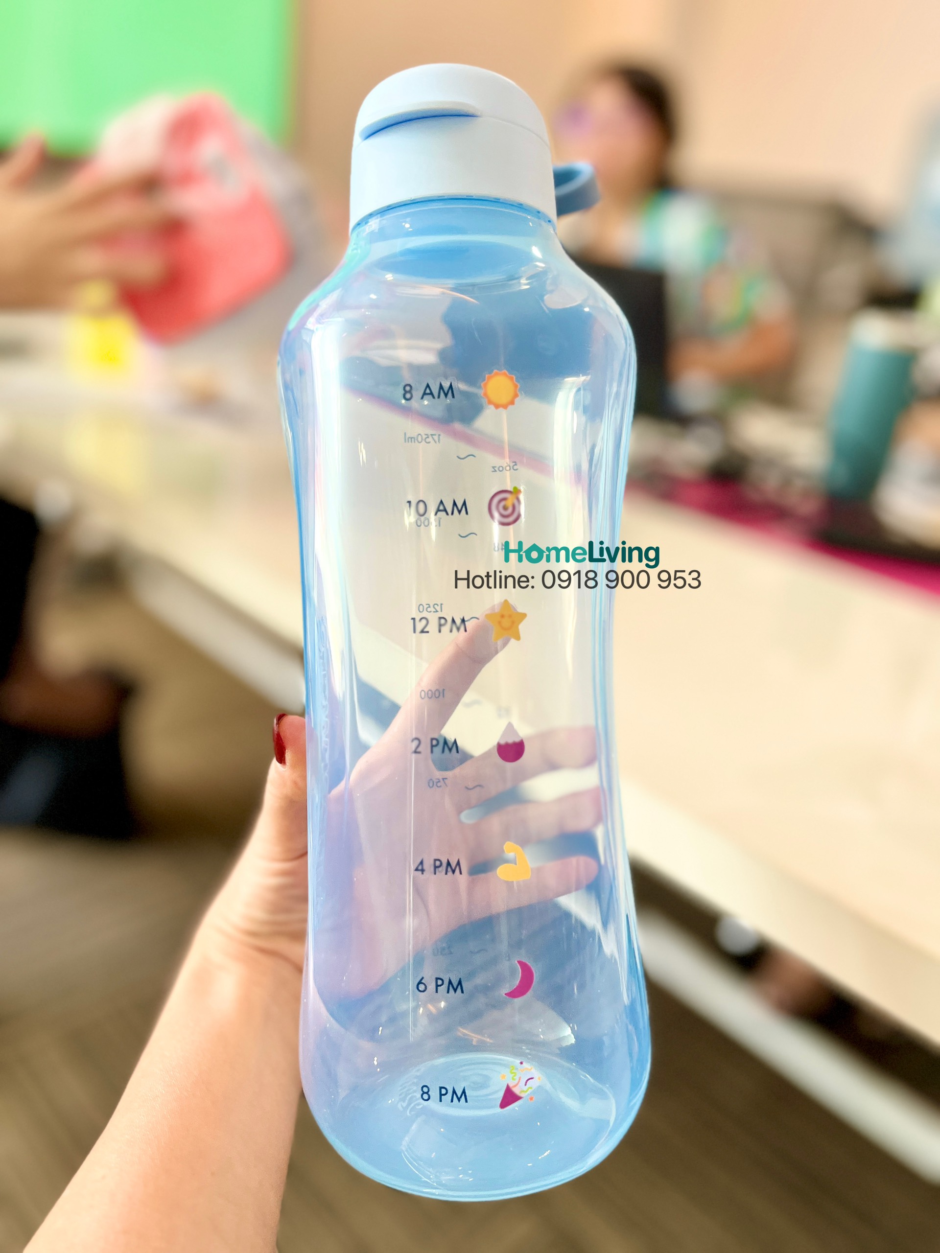 Bình nước Tupperware Eco Bottle Motivation 2L (2 màu)
