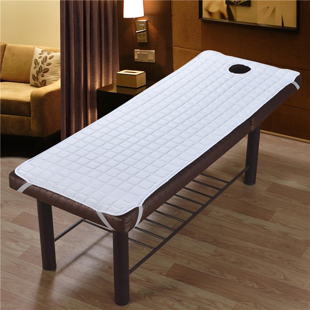 2 Nonslip Massage Table Sheet Cover with Elastic Band 190x80cm White Grey