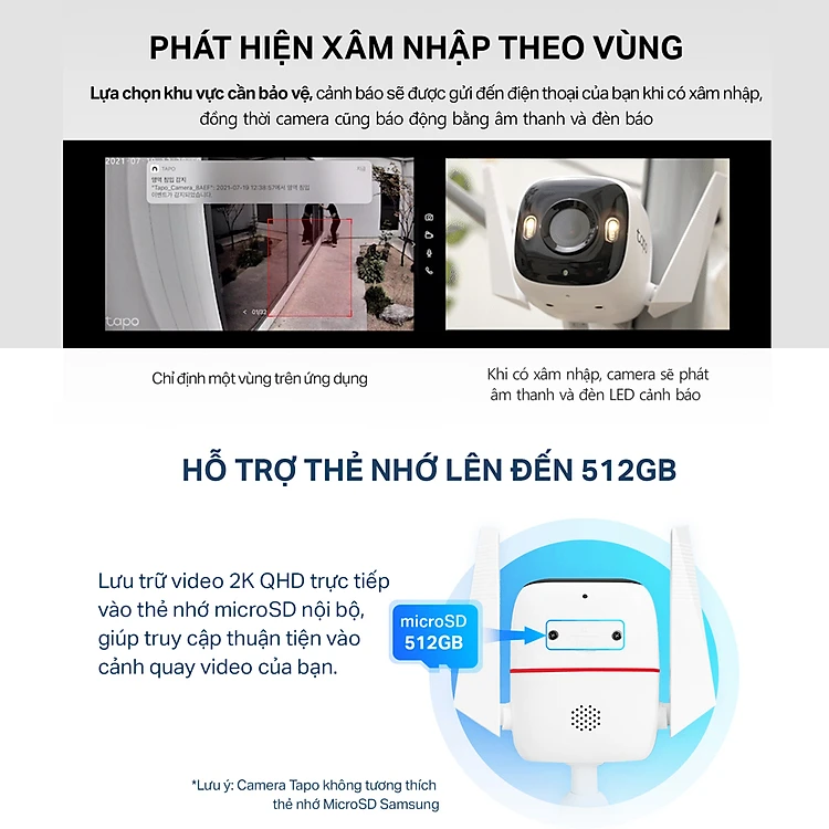 Camera WiFi Ngoài Trời TP-Link Tapo C320WS Độ Phân Giải 2K QHD - Chống nước, Báo động âm thanh - HÀNG CHÍNH HÃNG