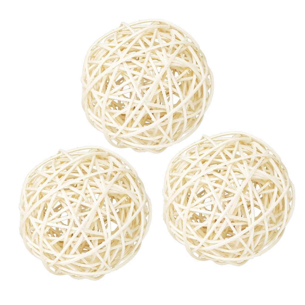 Set 3 Quả Cầu Mây Tự Nhiên Dùng Trang Trí Thủ Công Đa Năng