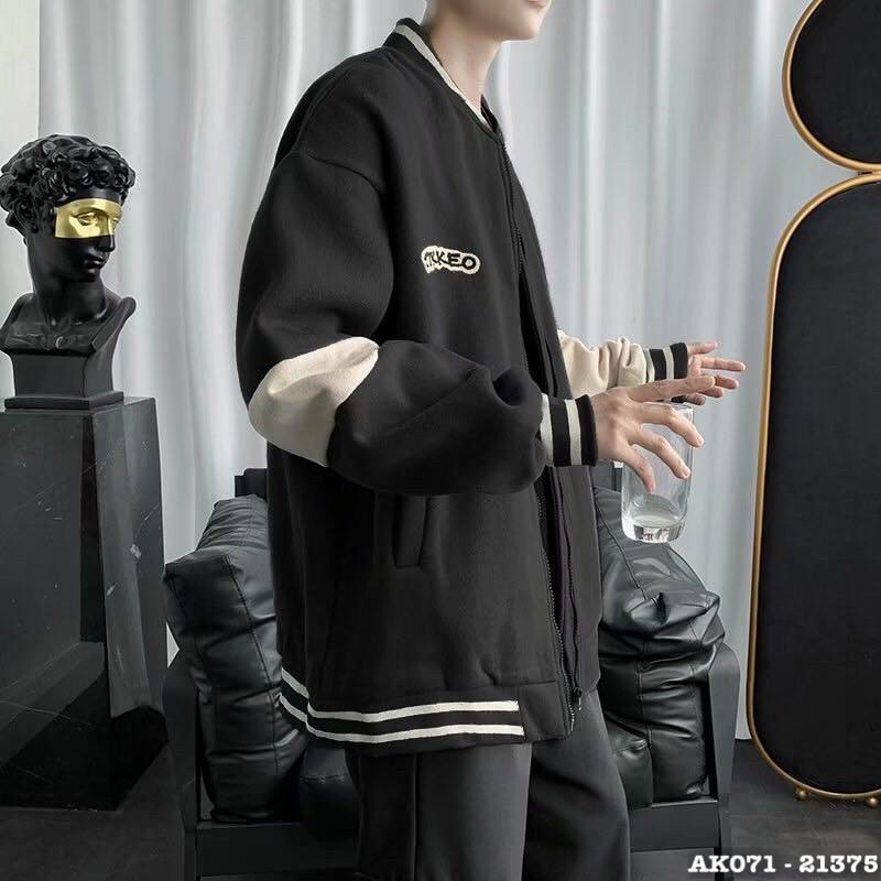 Áo Khoác Nam Nữ Kaki Nhung Tâm  Thêu TIKKEO 33 Cao Cấp Form Rộng BomBer Unisex hàng chuẩn đẹp, chất lượng ưu tiên