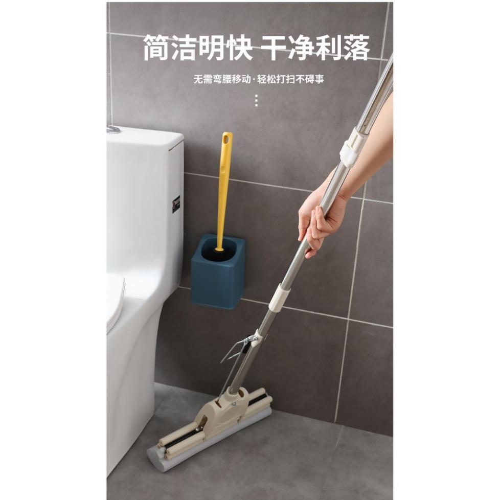 Bộ cọ nhà vệ sinh có giá đỡ đa năng, bộ chổi cọ rửa nhà tắm - toilet