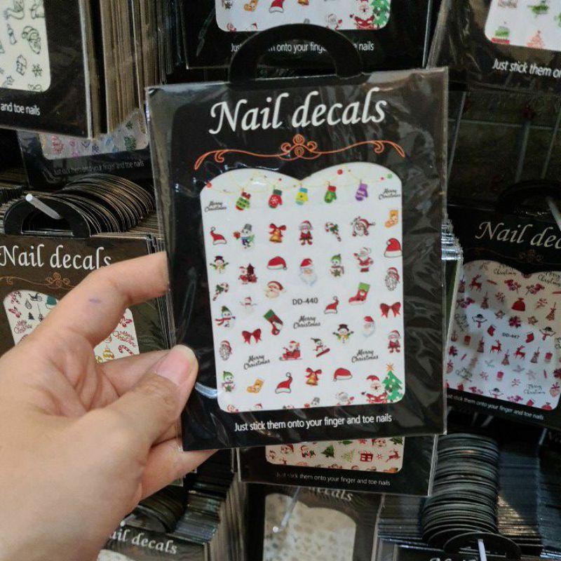 Mẫu dán móng tay dành cho mùa NoeL - sticker Noel