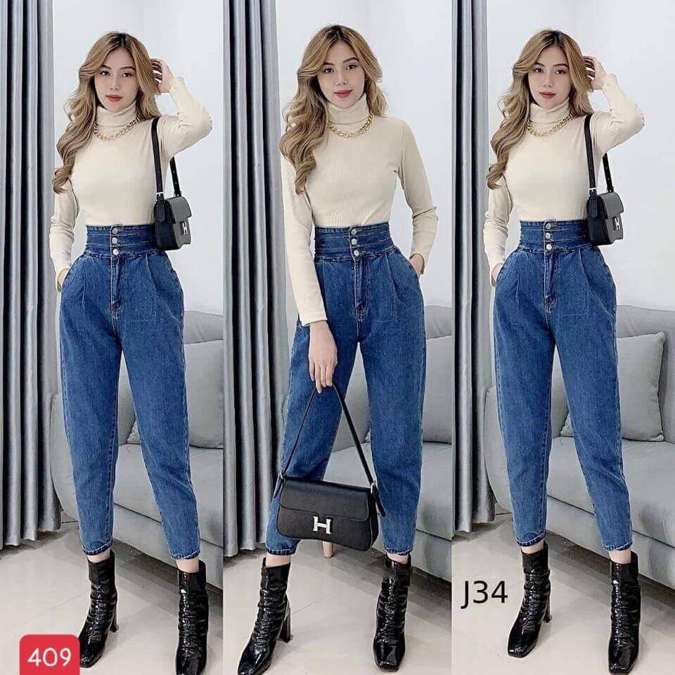 Quần baggy nữ cao cấp murad_fashion, quần baggy màu xanh lưng cao cá tính 2021 bgn409