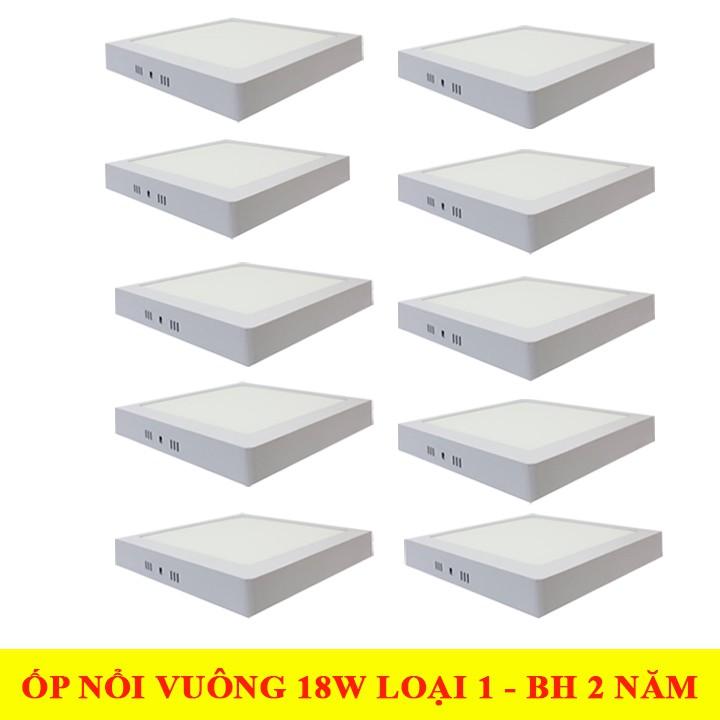 Combo10 đèn ốp trần nổi 18W Vuông 2 màu ánh sáng độc đáo