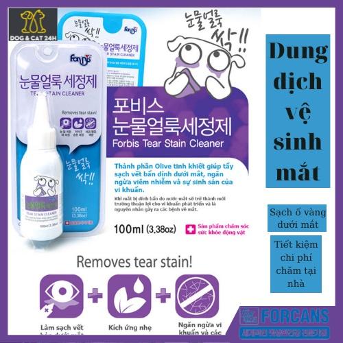 Dung dịch làm sạch mắt Hàn Quốc Forcans - Vệ sinh ghèn và lông ố dưới mắt