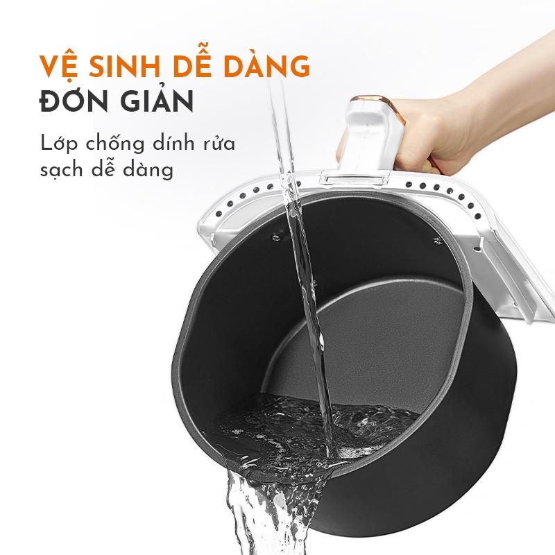 Nồi chiên không dầu GAABOR GA-E45A02 dung tích 4.5L - Thép không gỉ - Giá rẻ - Hàng chính hãng