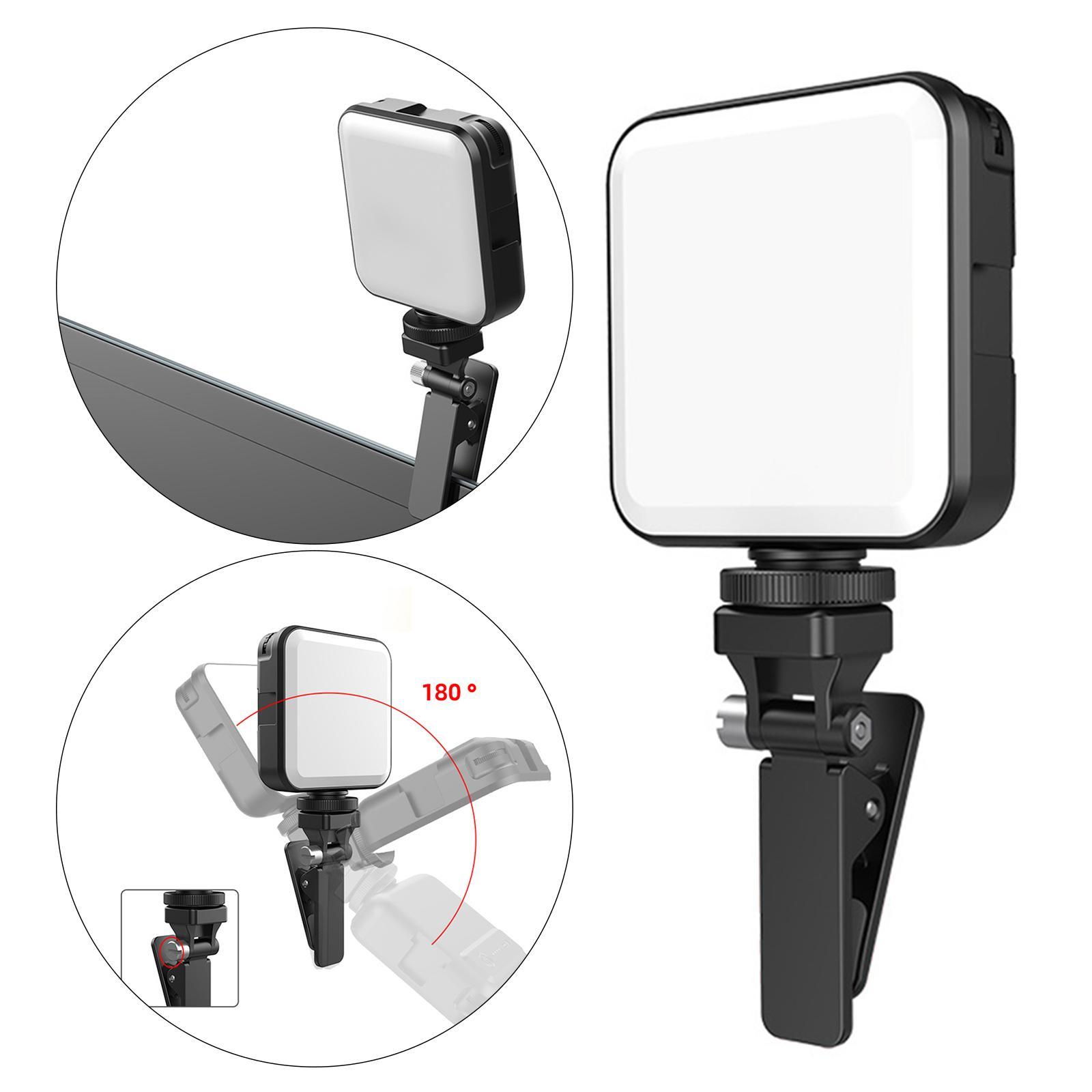 LED Video Light Hot Shoe for Video Recording Professional Cameras Black