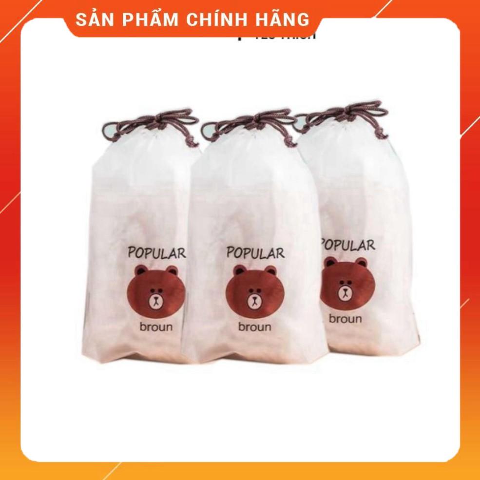 Set 100 Màng Bọc Thực Phẩm Bo Chun Co Dãn Tái Sử Dụng Được Kèm Túi Gấu | (HO2)