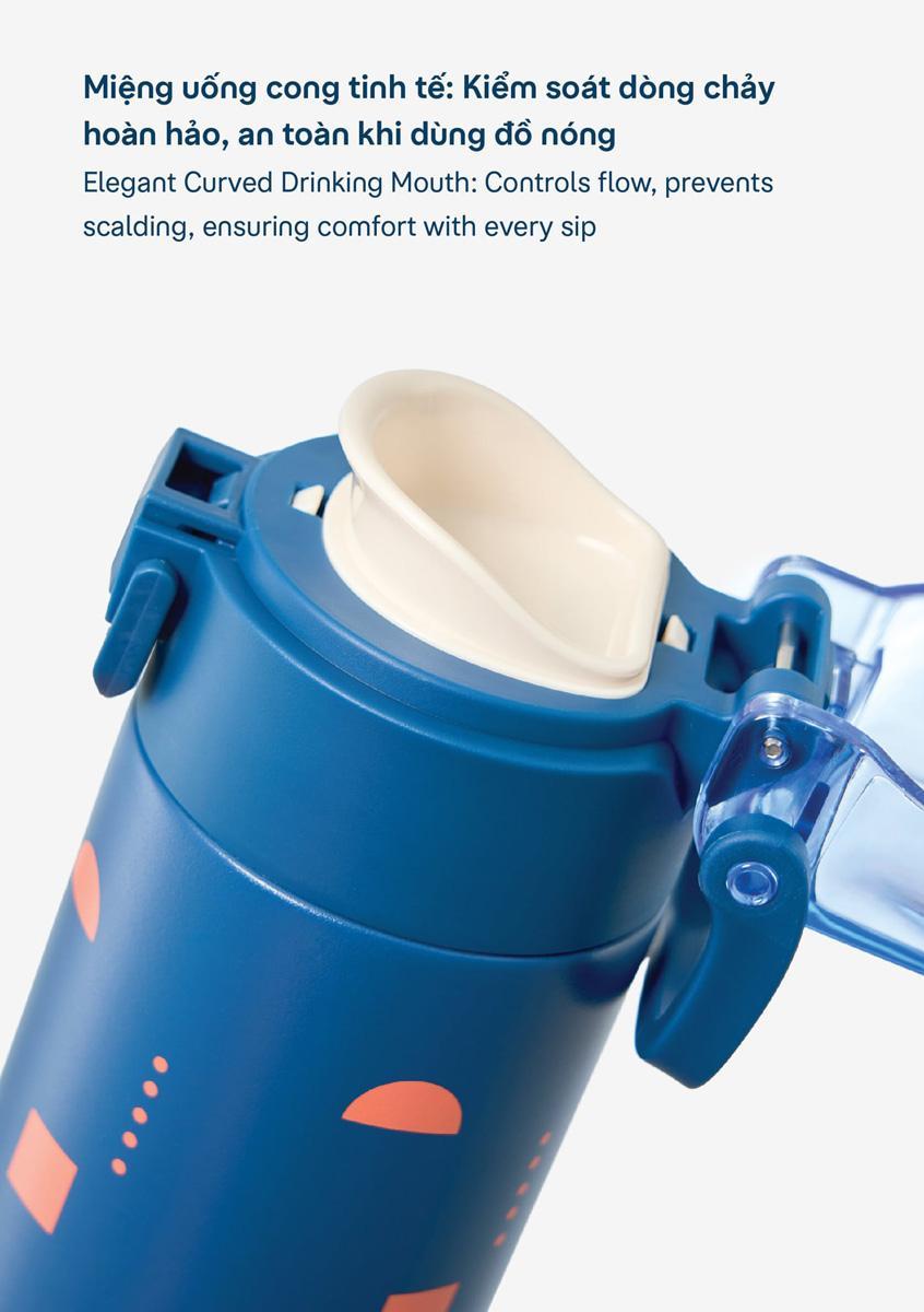 Bình Giữ Nhiệt Fuji Stead 500 ml - Inochi HNK.BFST.0500 - Màu Trắng, Xanh Dương