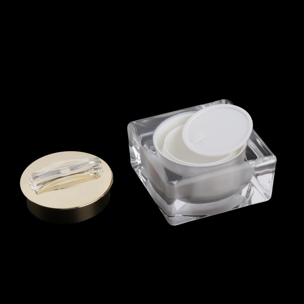 Empty Acrylic Cosmetic Jar Travel Cream Lotion Container with Inner Lid
