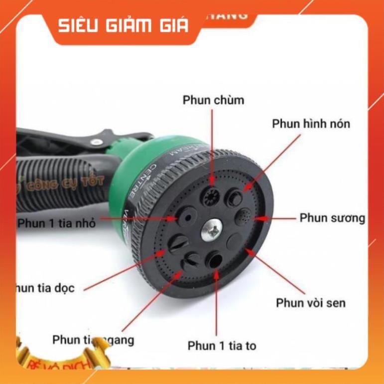 Vòi xịt rửa xe,Vòi phun nước tưới cây tăng áp thông minh 8 chế độ 815498