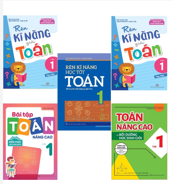 Sách: Combo 5 Cuốn Lớp 1: Toán Nâng Cao + Rèn Kĩ Năng Học Tốt Toán