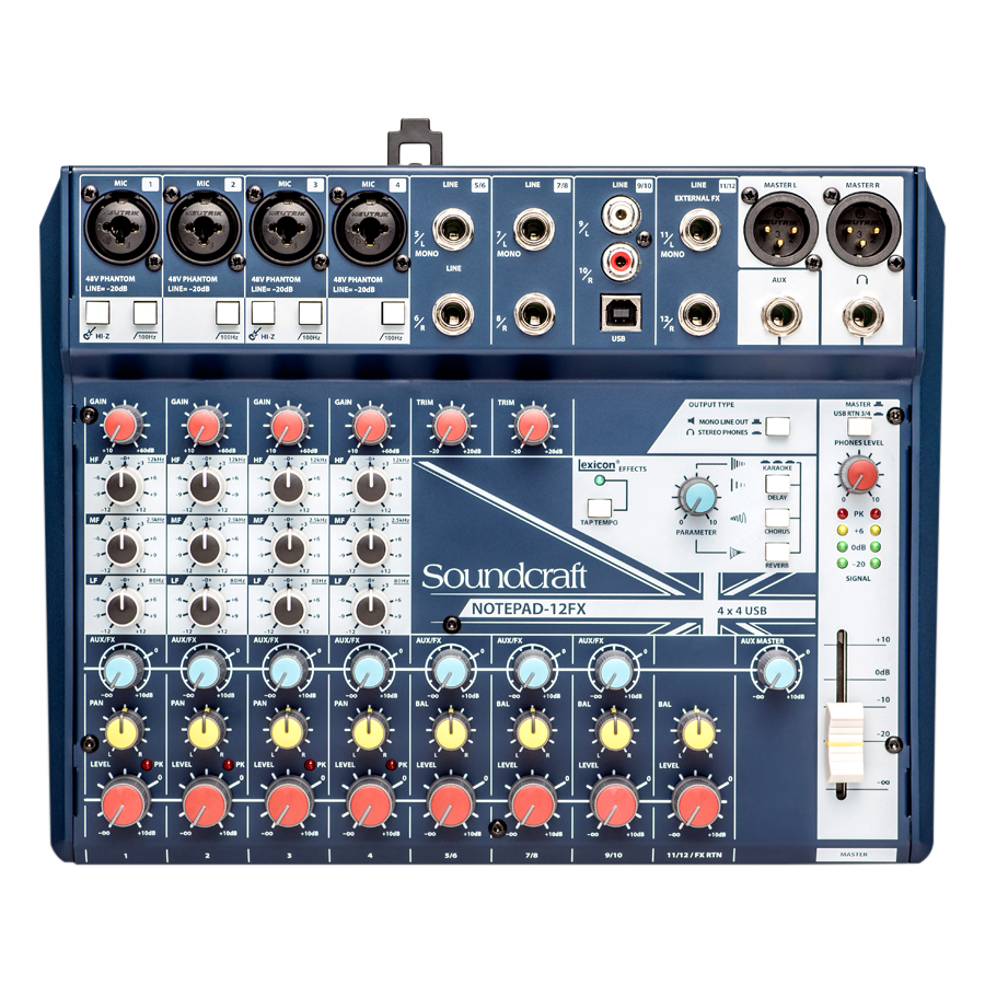 Bộ Trộn Âm Thanh Soundcraft NOTEPAD 12FX - Hàng Chính Hãng