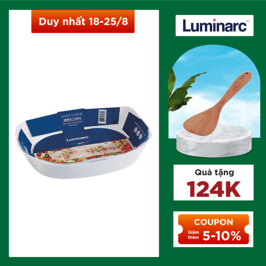 Khay Nướng TT Luminarc Smart Cuisine Chữ nhật 30x22cm - LUKHP8332