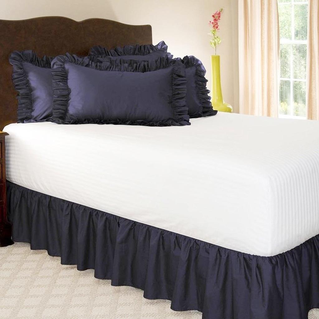 Classic Ruffle Microfiber Bed Skirt, 15 Inch Drop Yellow - Twin