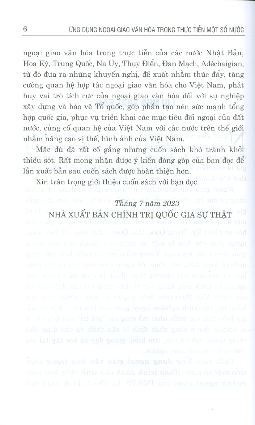 Ứng dụng ngoại giao văn hóa trong thực tiễn một số nước