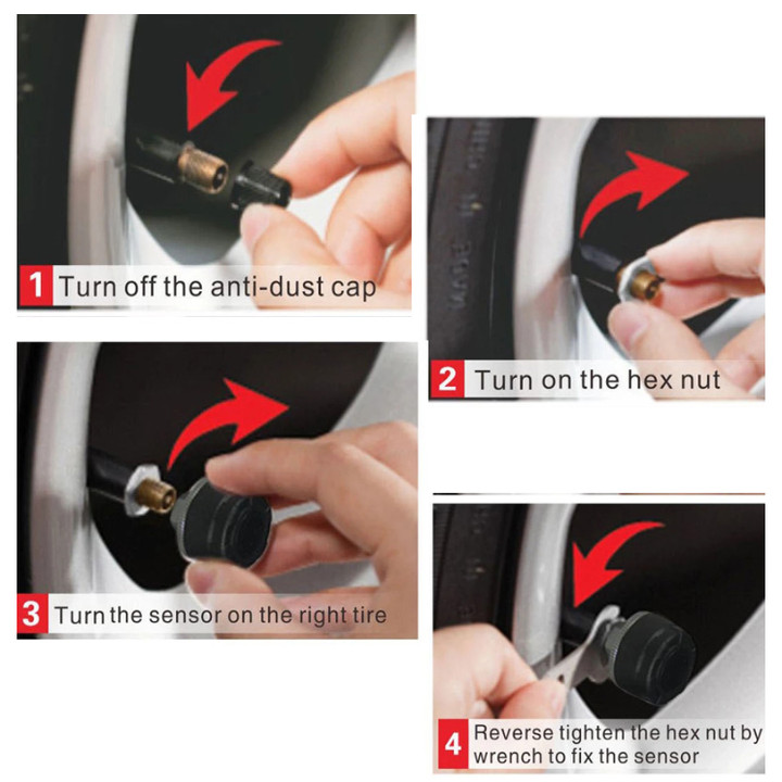 Bộ cảm biến áp suất lốp ngoài TPMS TU05X dùng cho ô tô màn hình DVD Android