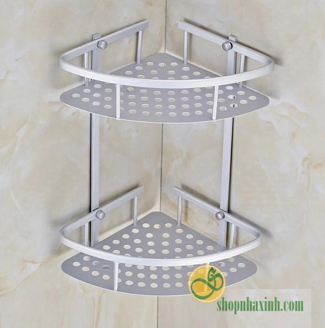 Kệ Góc Tam Giác 2 Tầng Nhôm Cao Cấp