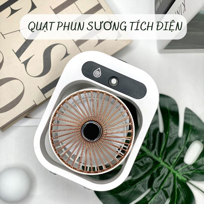 Quạt Hơi Nước, Phun Sương SeaSy W21, Phun Sương Tạo Ẩm, Điều Hòa Không Khí, 3 Cấp Độ Gió, Cảm Ứng Vân Tay 1 Chạm - Hàng Chính Hãng