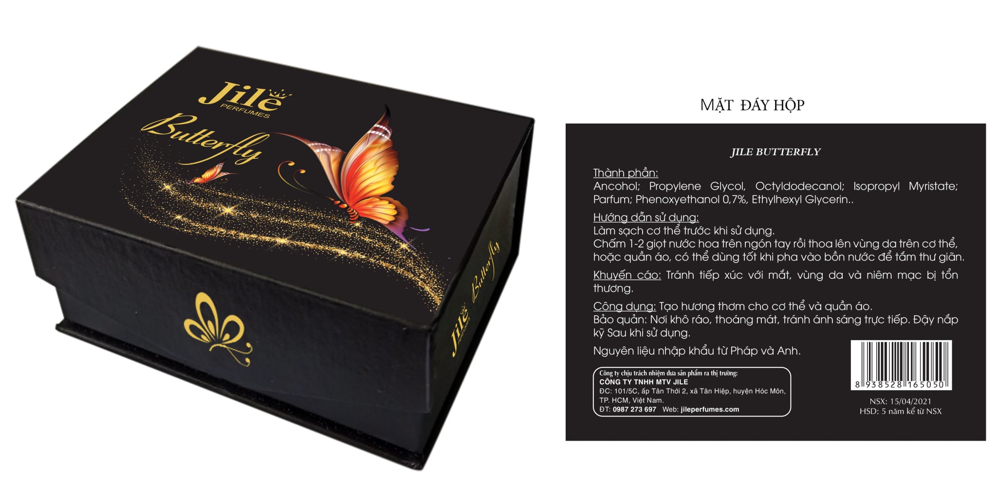 Nước hoa vùng kín chính hãng Jile Butterfly 5ml với hương thơm dịu nhẹ quyến rũ