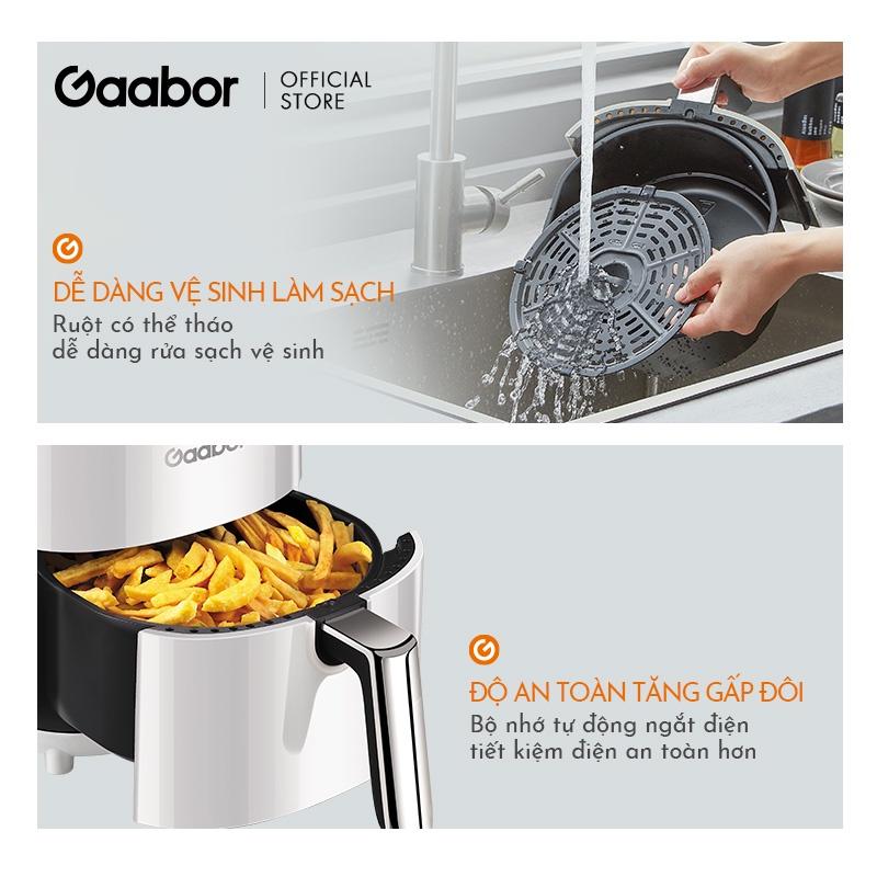 Nồi chiên không dầu GAABOR GA-M4A dung tích 4L công suất 1200W màu trắng - Hàng chính hãng