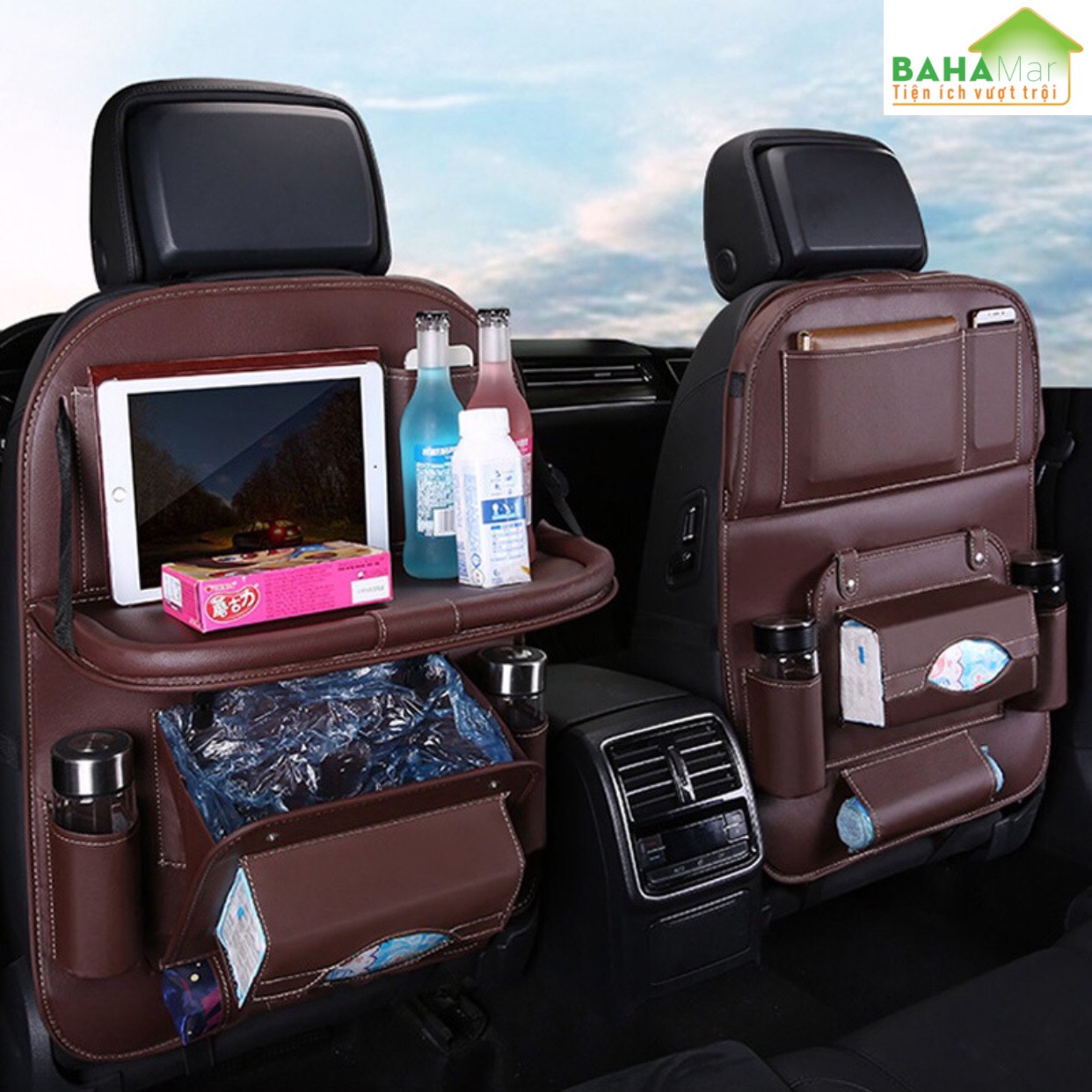 TÚI TREO ĐỂ ĐỒ TRÊN Ô TÔ CÓ THỂ GẤP - ĐA NĂNG LƯU TRỮ ĐỒ DÙNG "BAHAMAR" thuận tiện sắp xếp gọn gàng đồ trên xe hơi