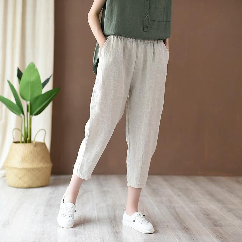 Quần Linen Baggy Nữ