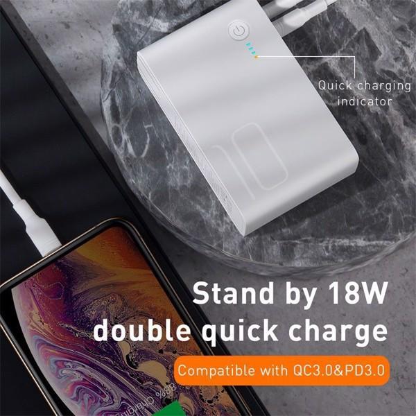 Bộ sạc nhanh tích hợp pin dự phòng Baseus Power Station 2in1 10000mAh PD3.0/ QC3.0 -Hàng Chính Hãng