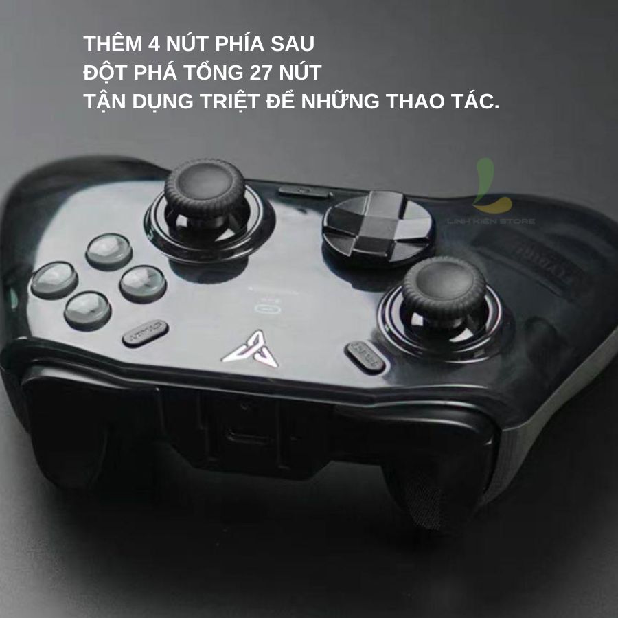 Tay cầm chơi game Flydigi Apex 3 - Bộ điều khiển gaming cảm biến chuyển động nâng cấp, màn hình LED 16,8 triệu màu đẹp - Hàng nhập khẩu