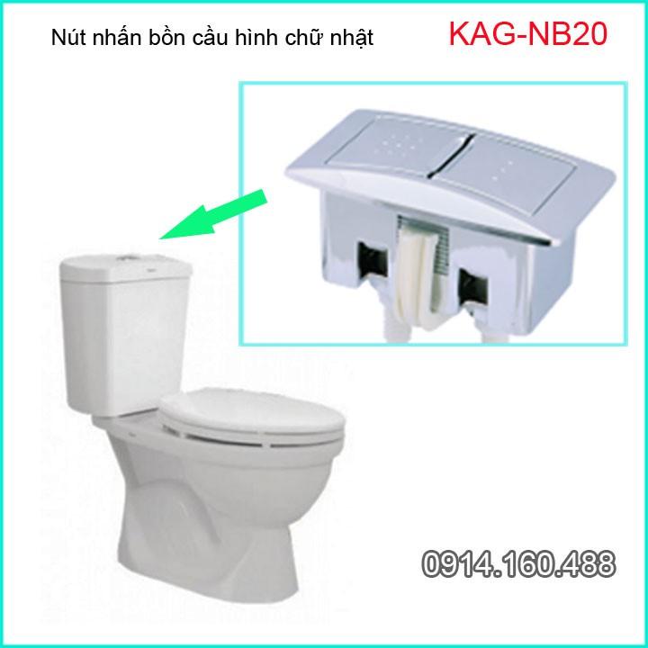 Nút nhấn xả bồn cầu KAG-NB20, nút nhấn hình chữ nhật, nút nhấn cầu Inax C504, C702VRN