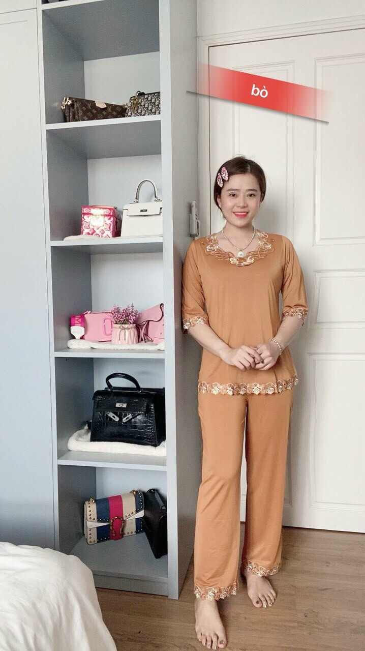 Đồ Bộ Thun Lạnh Dài Tay Lỡ