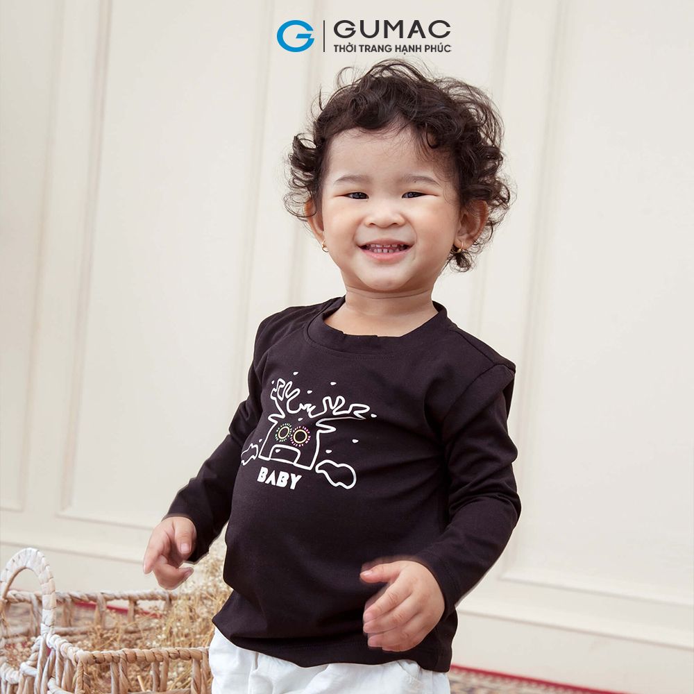 Áo thun trẻ em GUMAC ATKB12018 tay dài in hình dễ thương