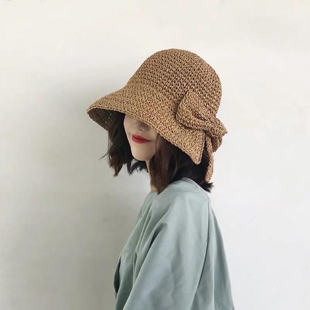 Mũ cói nơ thời trang nơ du lịch biển - Khăn turban