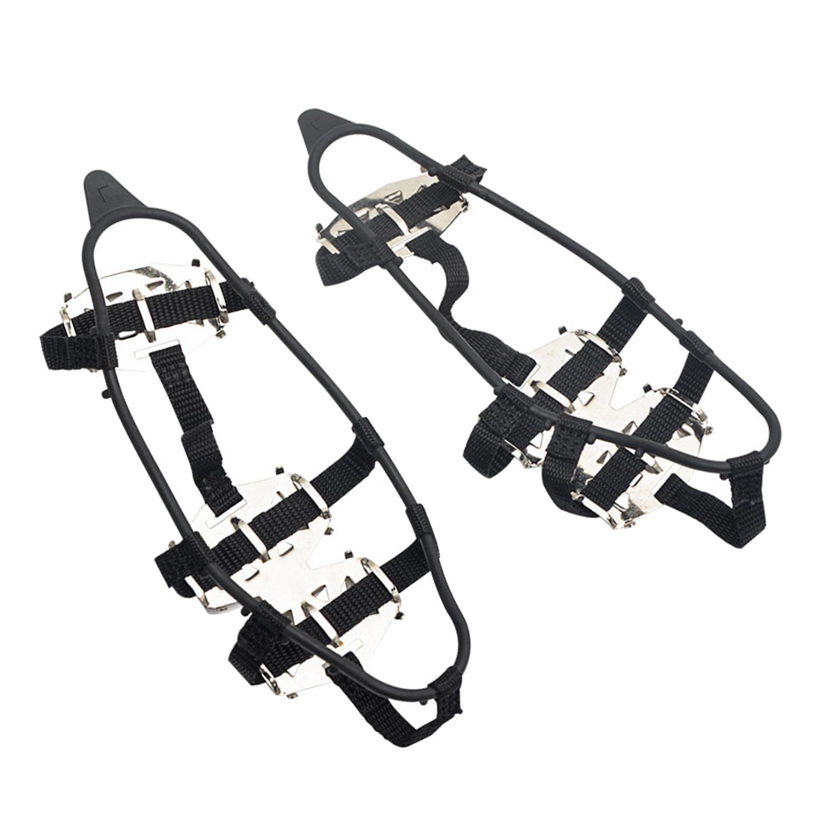 Ice Snow Crampons Snow Grips 24 Tooths Traction System Shoe Cover Crampon for Snow Boot Fishing Outdoor Walking