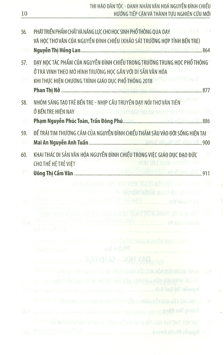 Thi Hào Dân Tộc - Danh Nhân Văn Hoá Nguyễn Đình Chiểu - Hướng Tiếp Cận Và Thành Tựu Nghiên Cứu Mới