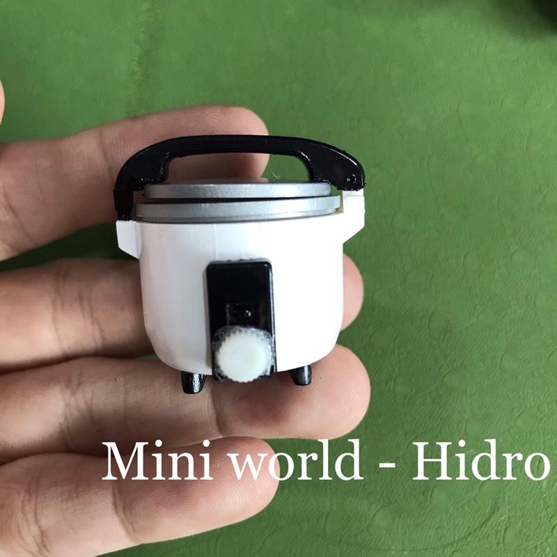 Nồi cơm điện dùng cho búp bê. Miniature. Đồ dùng nhà bếp tí hon cho búp bê