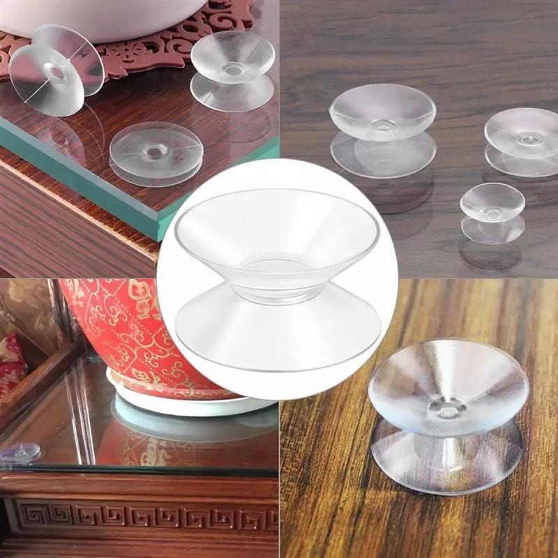 Set 4 Miếng Đệm Silicon Lót Kính Mặt Bàn Nhỏ Gọn, Đệm Kê Giữ Kính và Mặt Bàn, Chống Xê Dịch Và Trơn Trượt Mặt Kính. TakyHome 5507