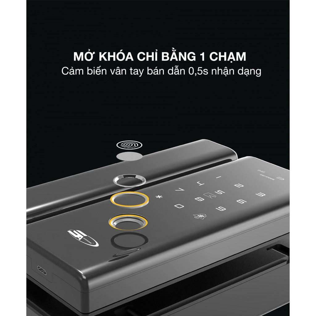 Khóa vân tay wifi chuyên dùng cho cửa kính (5A-G9 pro)