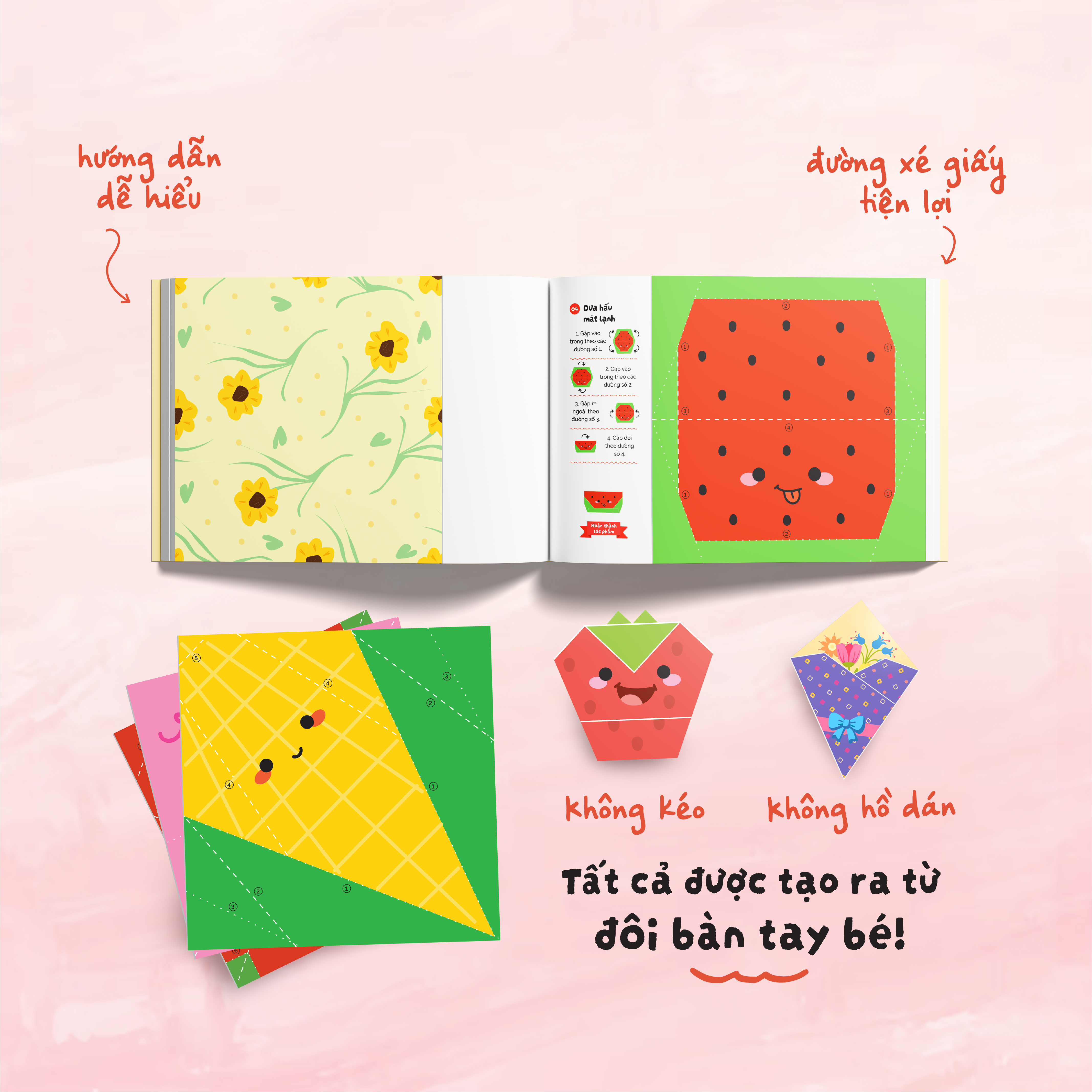 Sách - Thế Giới Giấy Gấp - Origami Cho Bé - Vườn Cây Ngộ Nghĩnh