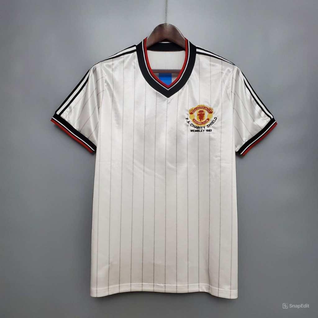 Áo Bóng Đá Retro Manchester United 1983 - Sân Khách bản cao cấp vải Cotton Polyester