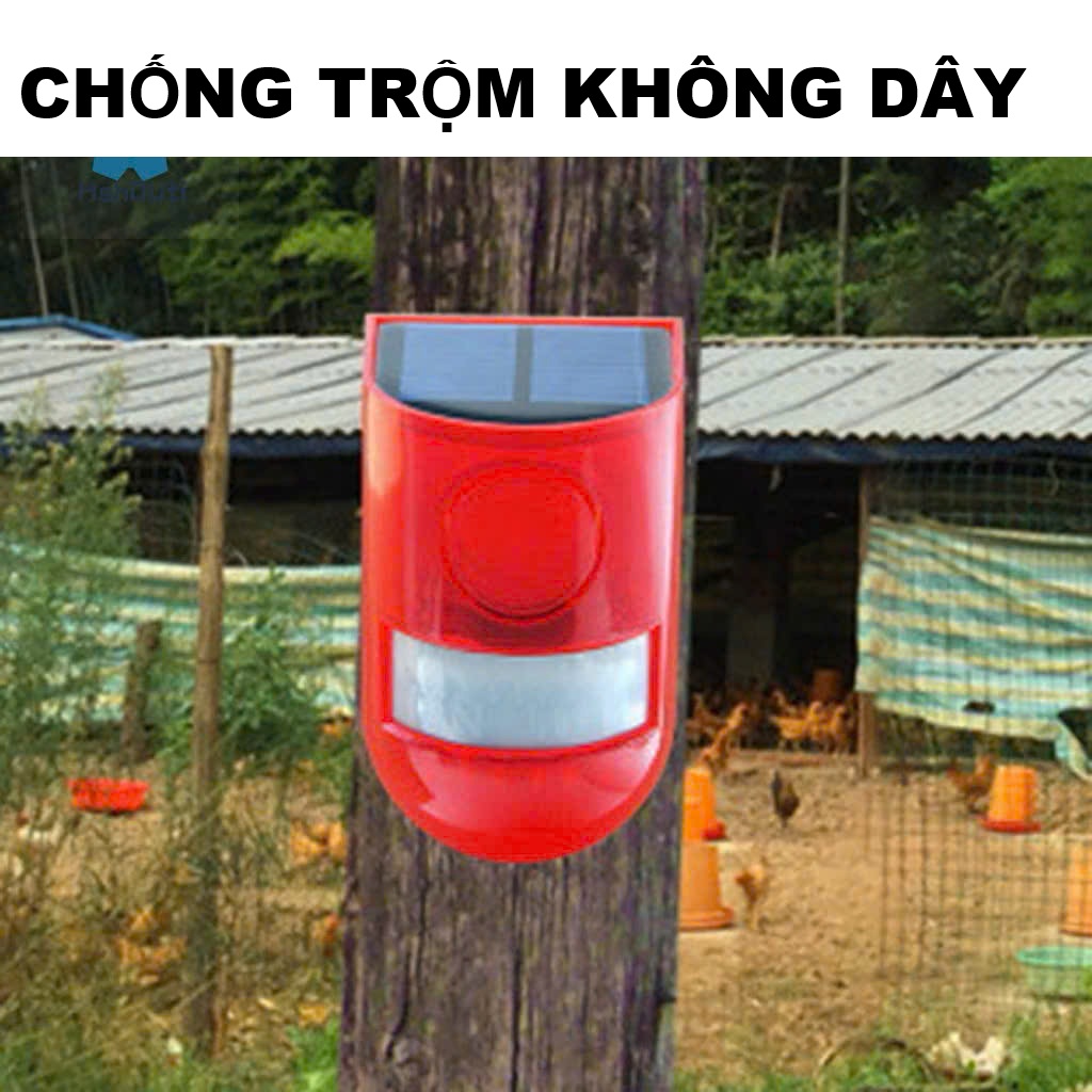 Thiết Bị Báo Động Chống Trộjm Hồng Ngoại Không Dây – Dùng Năng Lượng Mặt Trời, Cảnh Báo Siêu Nhạy, đèn trang trí