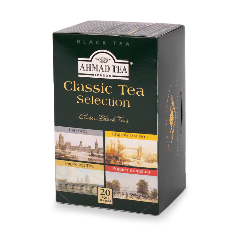 TRÀ AHMAD ANH QUỐC - BỘ SƯU TẬP TRÀ ĐEN (40g) - Classic Tea Selection - 4 loại Trà Anh Quốc hảo hạng dành cho bạn