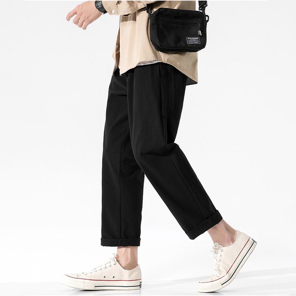 Quần Baggy Kaki unisex Basic nam nữ cạp chun phong cách Hàn Quốc ulzzang