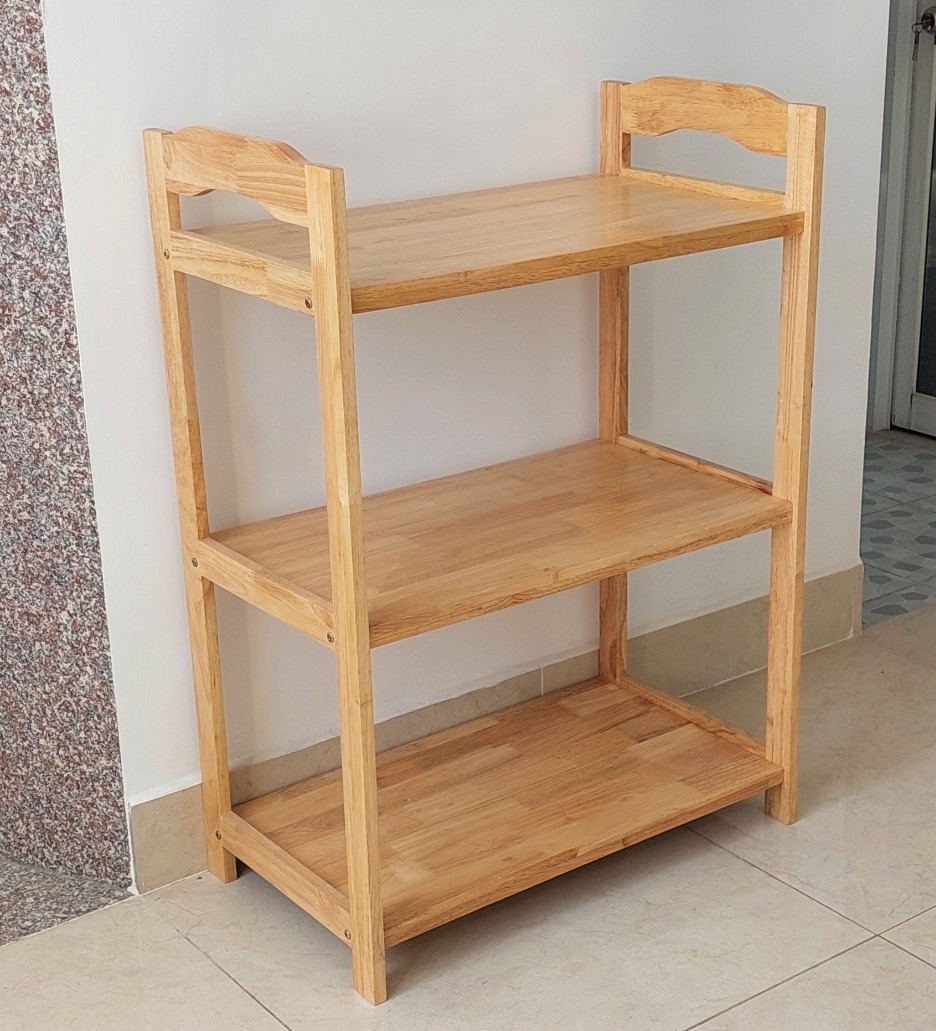 Kệ Gỗ 3 Tầng Nhiều Màu Để Dụng Cụ Bếp, Lò Viba, Lò Nướng, Nồi Cơm Điện - Hàng VN Xuất Khẩu