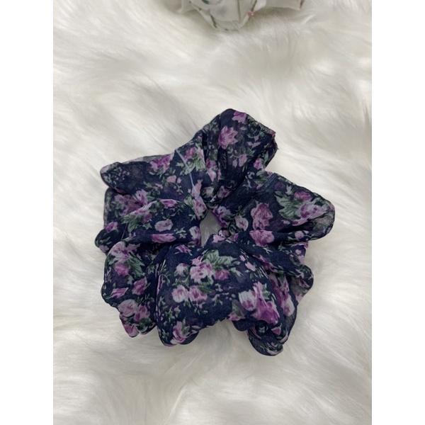 Dây Cột Tóc Srunchies Hoa Nhí Dễ Thương