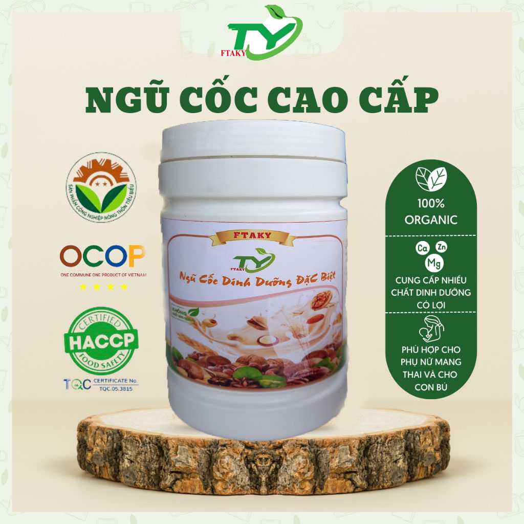 Ngũ cốc bột dinh dưỡng cao cấp 23 loại hạt hỗ trợ tăng cân, cung cấp dinh dưỡng cho bé và mẹ bầu hộp 500g